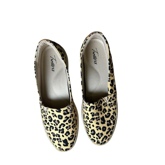 Trotters Accent Shoes Sneakers Leopard Leather Women's Size 9.5 Slip On - Picture 4 of 11